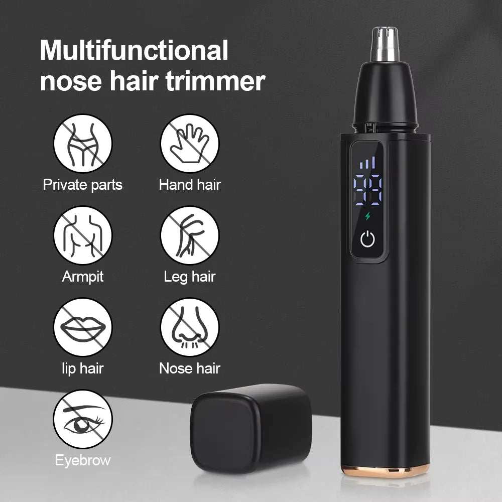 Xiaomi Portable LED Display Home Nose Hair Remover Electric Nose Hair Trimmer USB Charging  Safety Face Hair Cleaning Care Kit