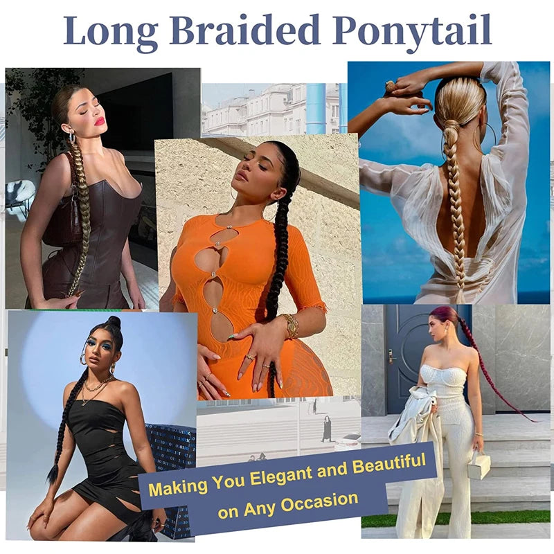 Long Synthetic Braided Ponytail Extension